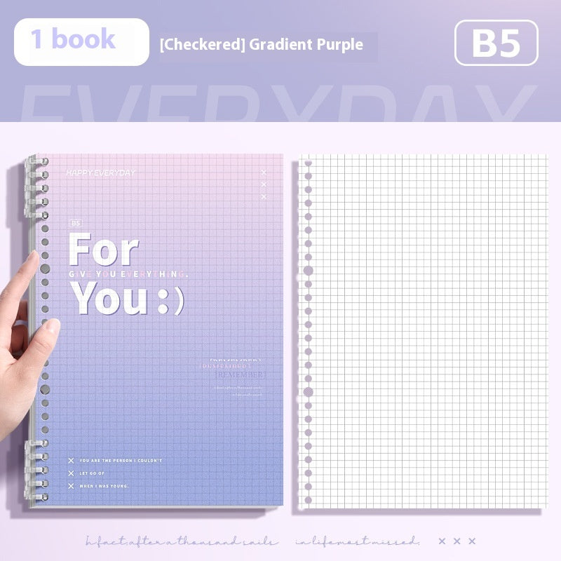Removable Coil Notebook Gradient Notepad