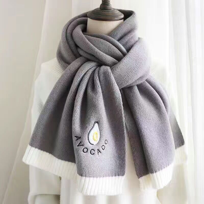 Knitted Scarf In Japanese Autumn And Winter