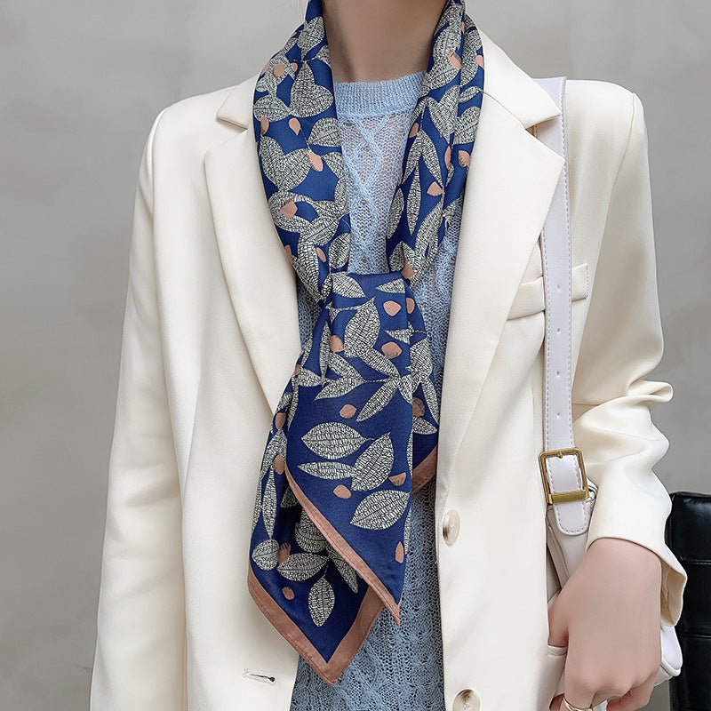 New 90cm Twill Silk Large Square Women's Shawl