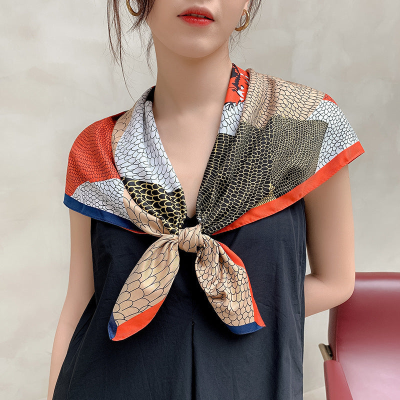 New 90cm Twill Silk Large Square Women's Shawl