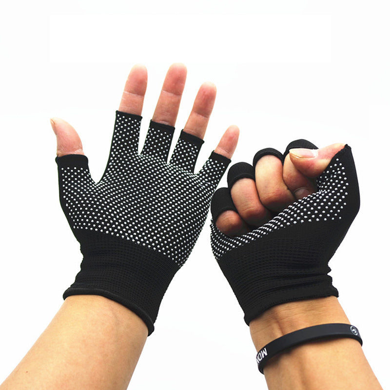 Half-finger Non-slip Gloves Men's Thin Breathable Women's Riding And Driving Nylon Work