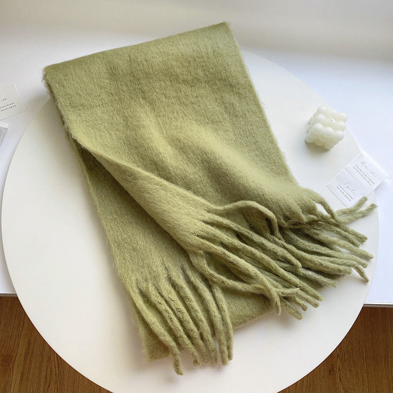 Wind Lazy Solid Color Big Napped Warm Scarf