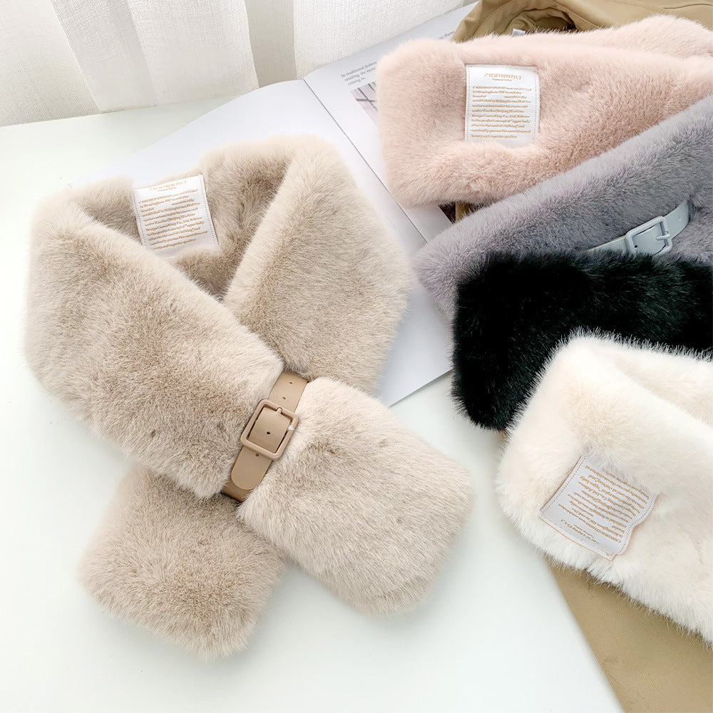 Korean Version Of Warm Fashion Cross Scarf