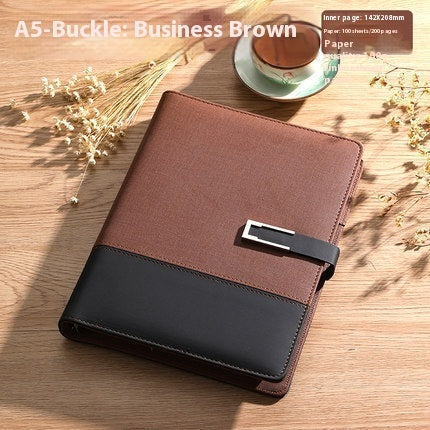 Business Thickening Notebook Soft Leather High-grade Gift Set