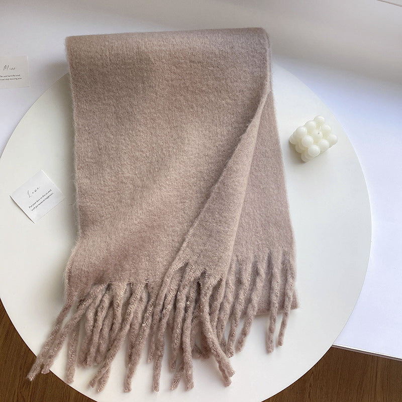 Wind Lazy Solid Color Big Napped Warm Scarf