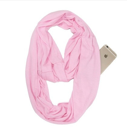 Zipper pocket solid color collar