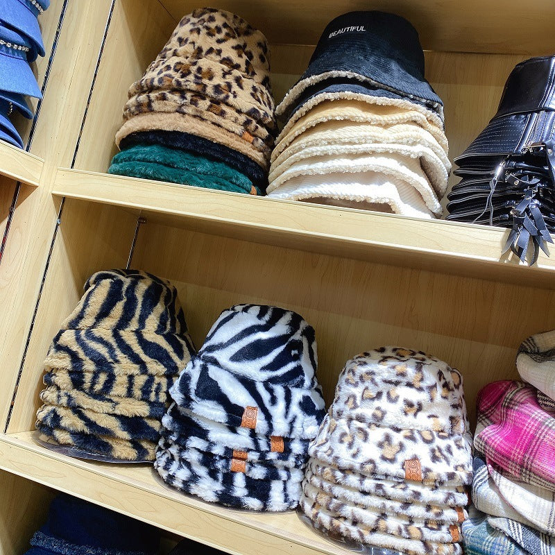 Fisherman hat women autumn and winter plus velvet thickening