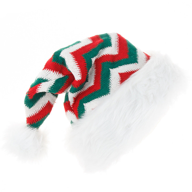 Knitted woolen christmas hat