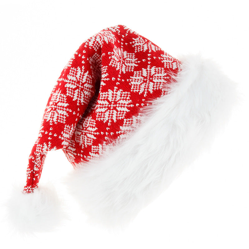 Knitted woolen christmas hat