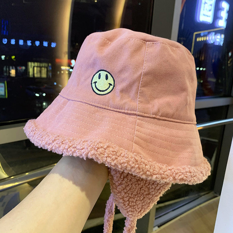 Lamb Velvet Double-Sided Fisherman Hat Female Windproof Cap