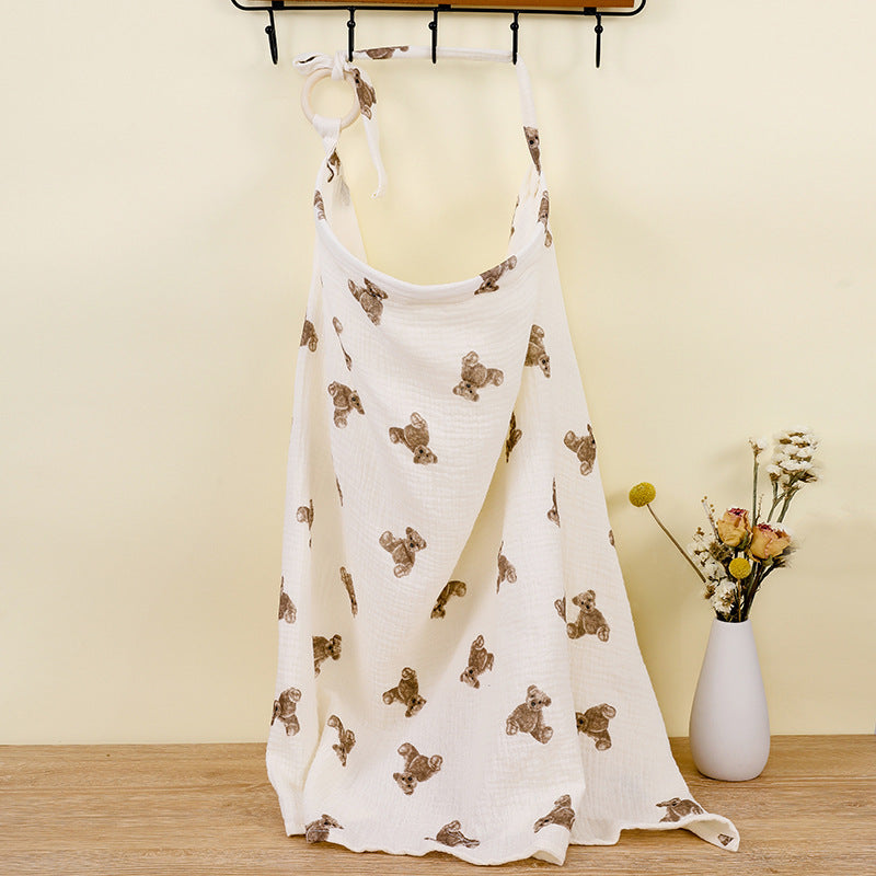 Double Layer Pure Cotton Baby Cover Blanket Breastfeed Outwear Towel Anti-exposure Shawl