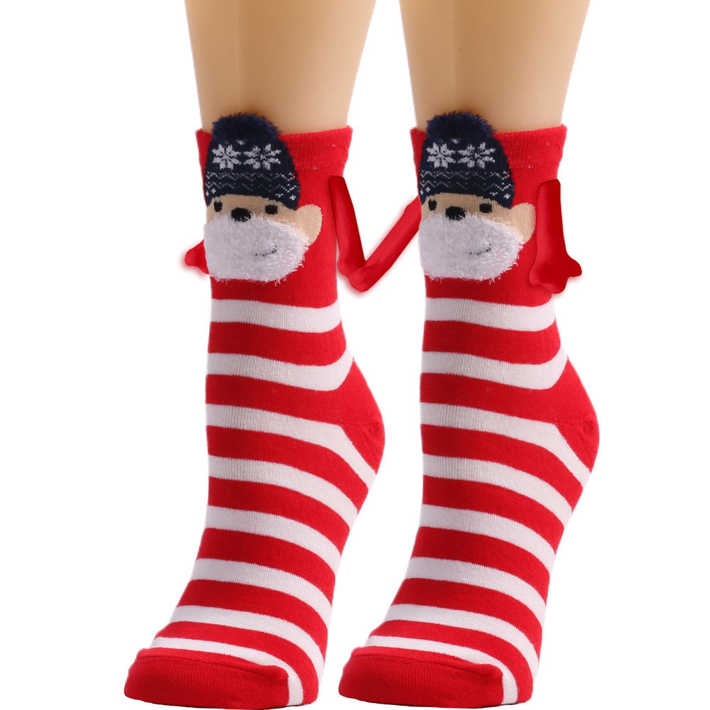 Men's And Women's Fashion Magnetic Handle Cute Mid-calf Length Socks