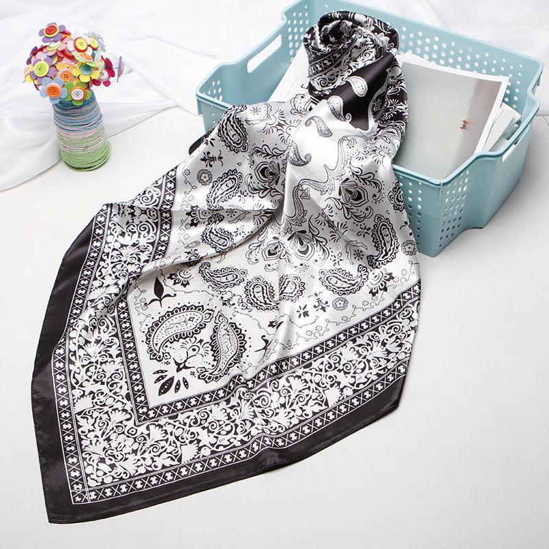 Women's 90cm Silk Like Bib Cashew Print
