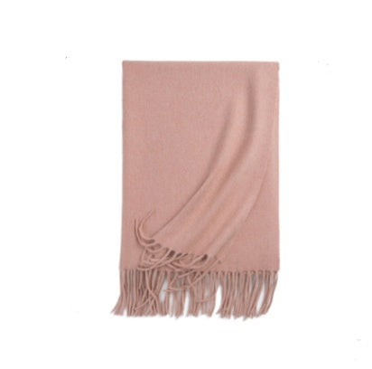 Autumn Winter Women's Solid Color Scarf Men's Plain Shawl Thickened Cloak