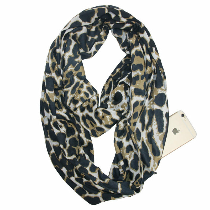 Zipper pocket solid color collar