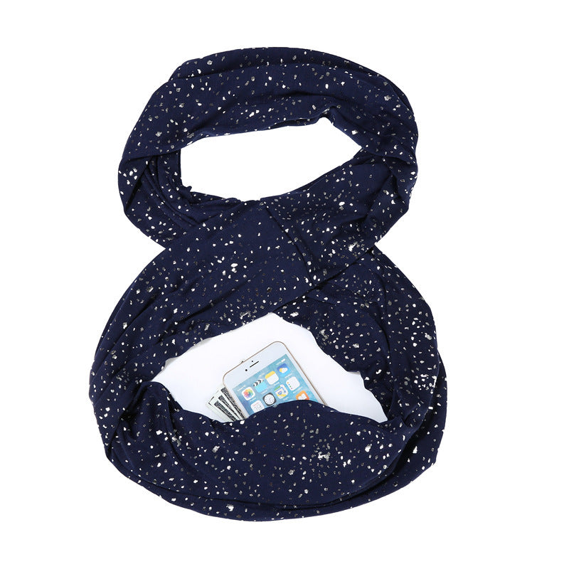 Zip pocket scarf