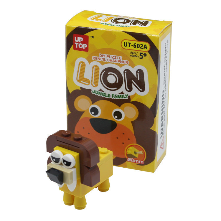 Assembling DIY building block pencil sharpener
