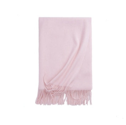 Autumn Winter Women's Solid Color Scarf Men's Plain Shawl Thickened Cloak