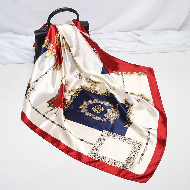 Autumn New Imitation Silk Scarf