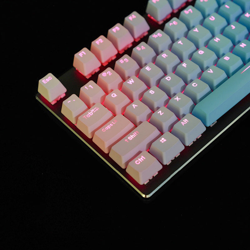 Rainbow Blue Enchantress Big Carbon 109-Key Mechanical KKeyboard Keycap