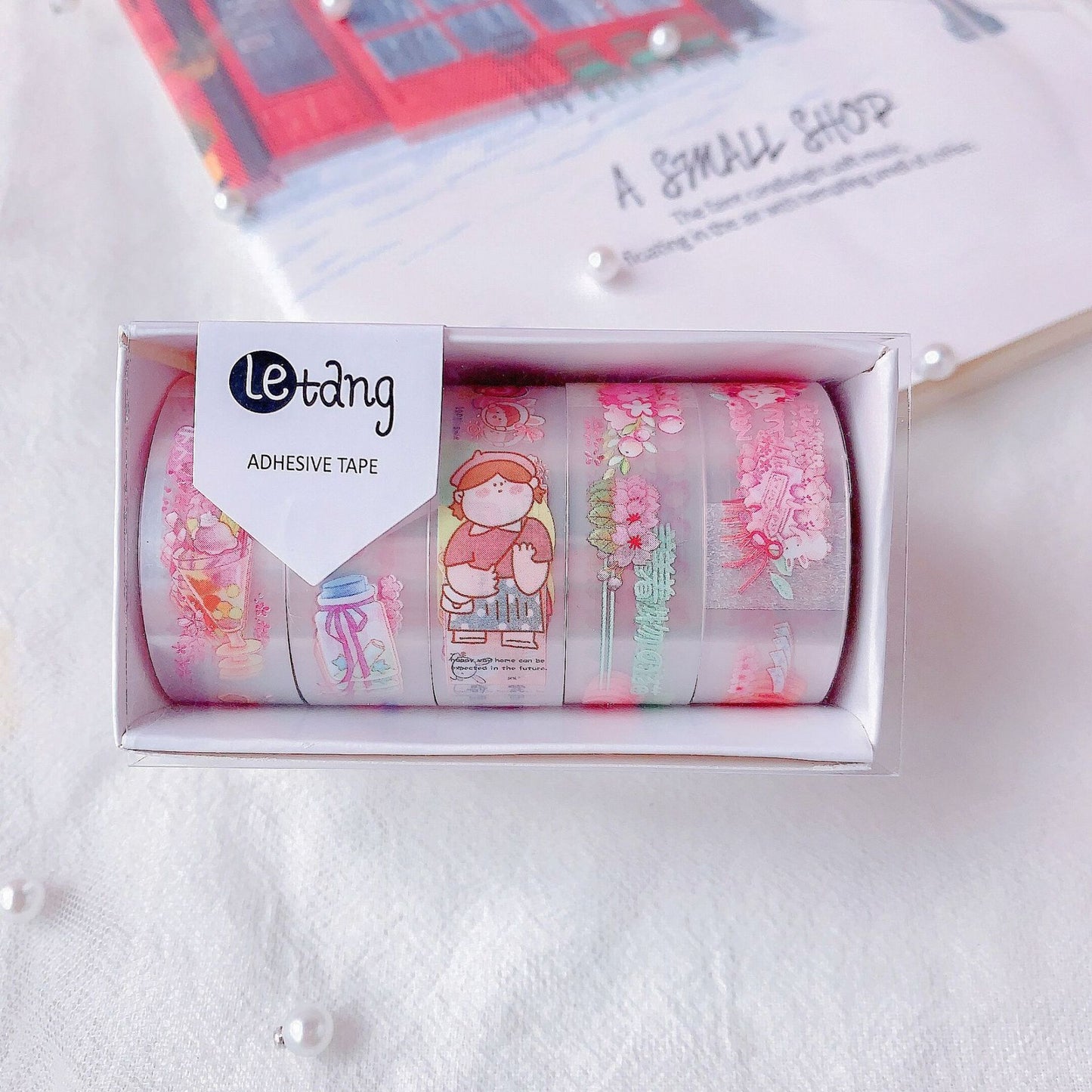 New Creative Hand Account And Paper Tape Cartoon Aesthetic College Style Diy