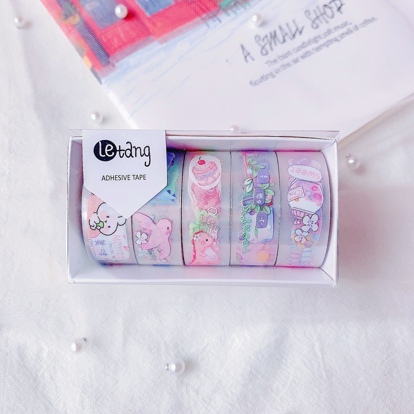 New Creative Hand Account And Paper Tape Cartoon Aesthetic College Style Diy