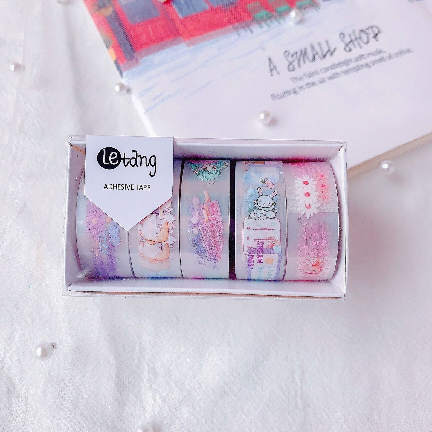 New Creative Hand Account And Paper Tape Cartoon Aesthetic College Style Diy