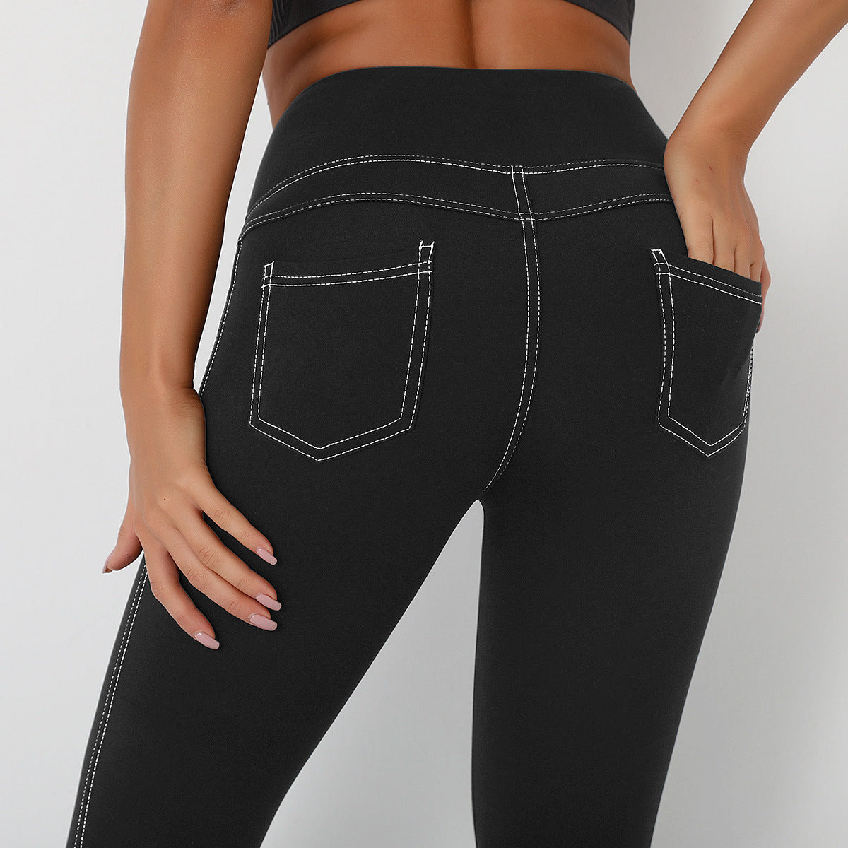 Yoga Pants Pure Color Sports Tights Female