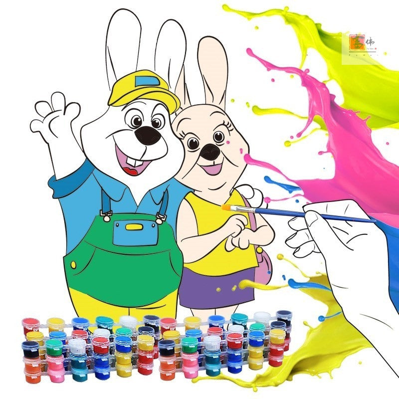 One-Time Color-Filling Gouache Painting Drawing Board