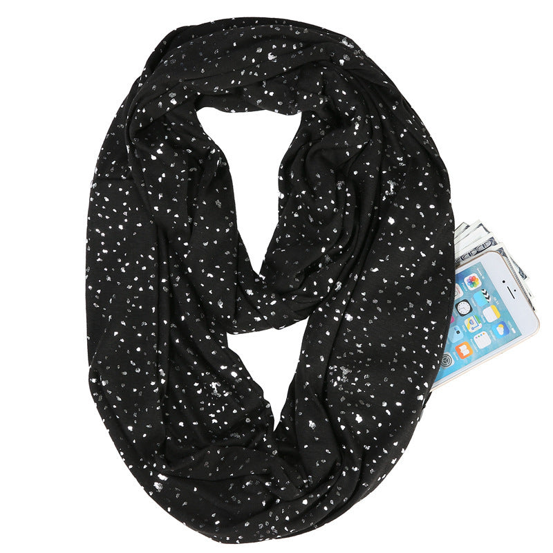 Zip pocket scarf
