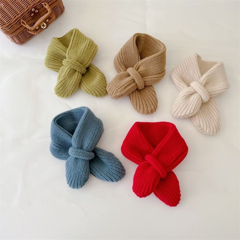 Autumn And Winter Thermal Knitting Wool Baby Bib Scarf