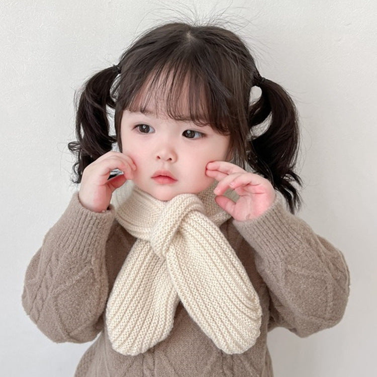 Autumn And Winter Thermal Knitting Wool Baby Bib Scarf