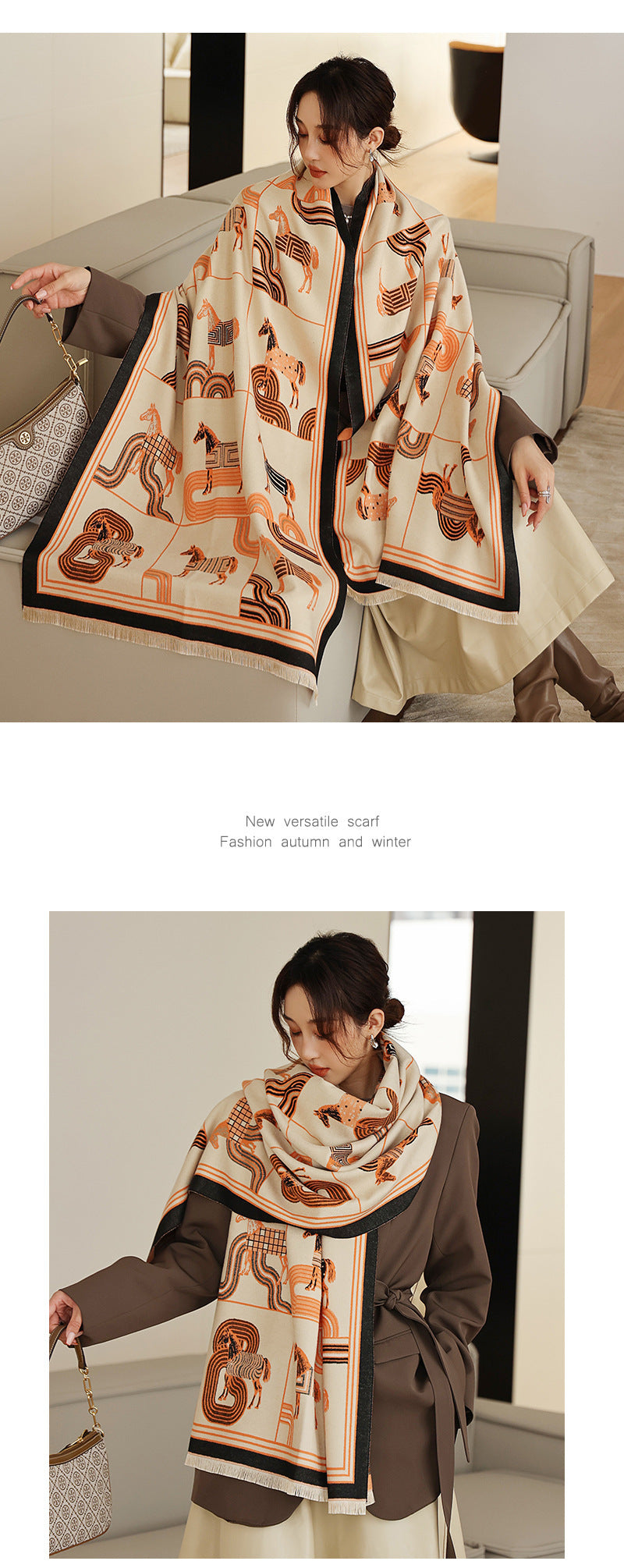 Air-conditioned Room Cashmere-like Talma Student Scarf Thickened Outer Wear