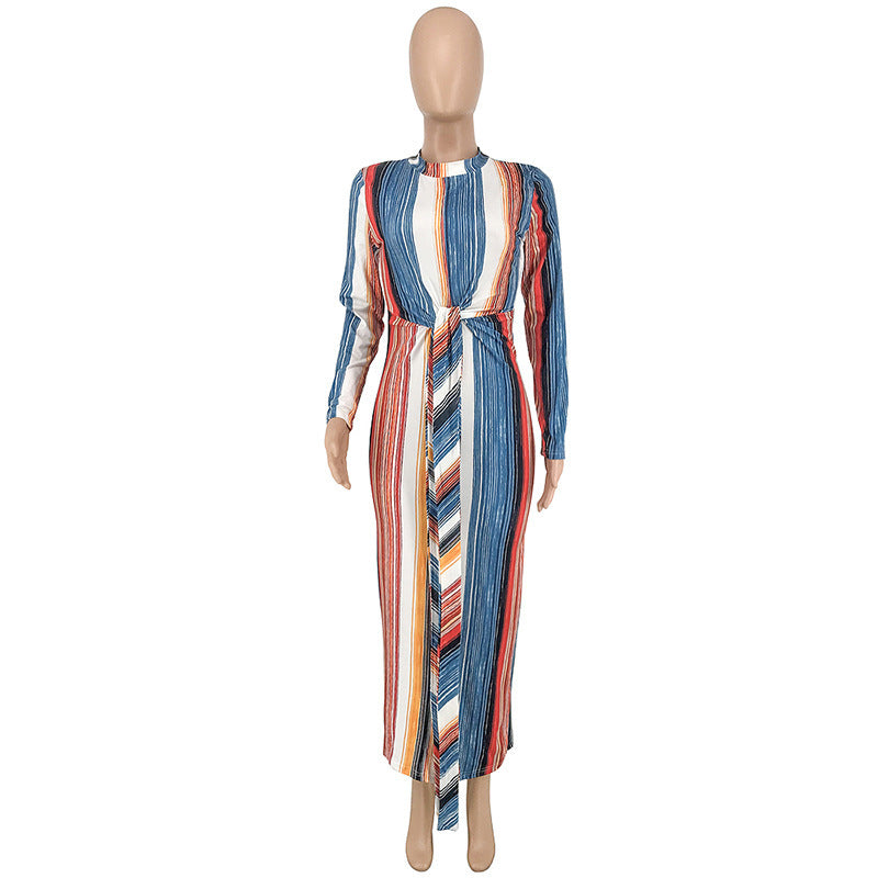 Striped skinny dress