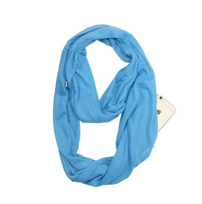 Zipper pocket solid color collar