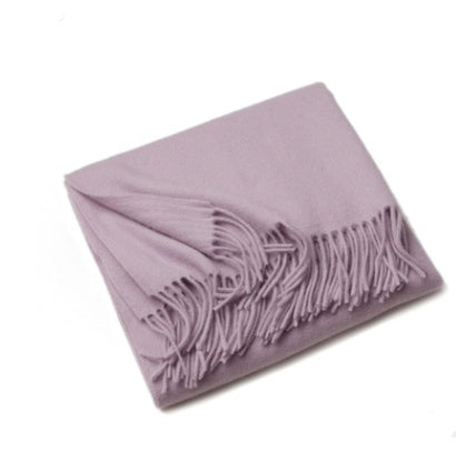 Autumn Winter Women's Solid Color Scarf Men's Plain Shawl Thickened Cloak