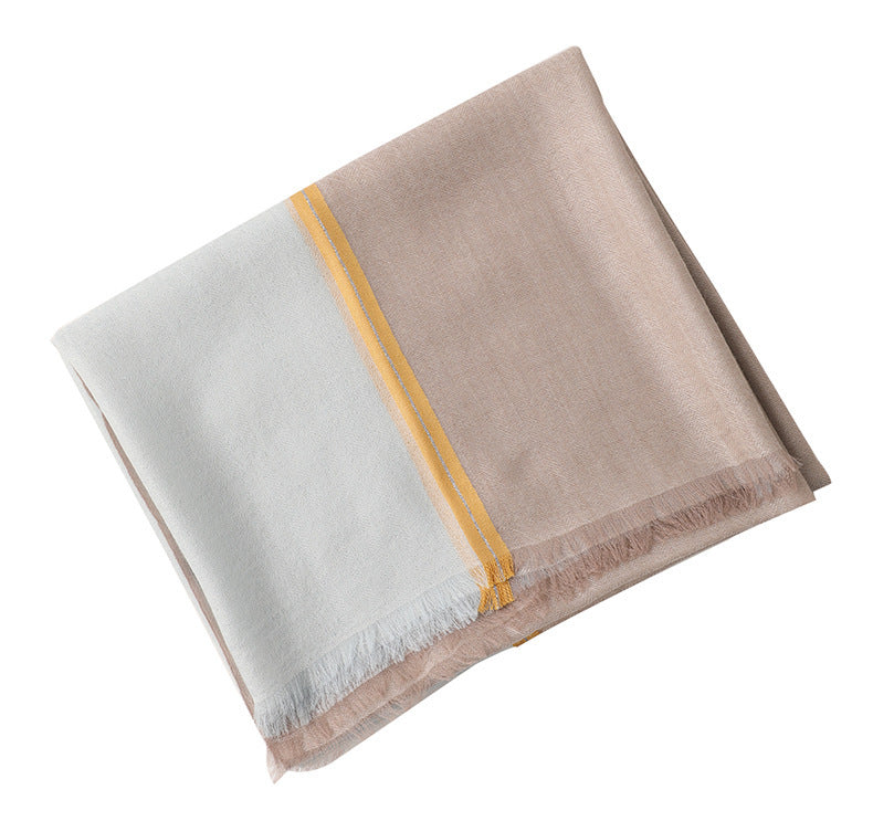 Autumn And Winter Ring Velvet Long Shawl