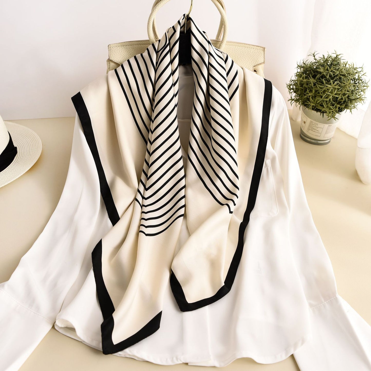 Printed 90 Square Towel Fashion Printed Decoration Sunscreen Shawl