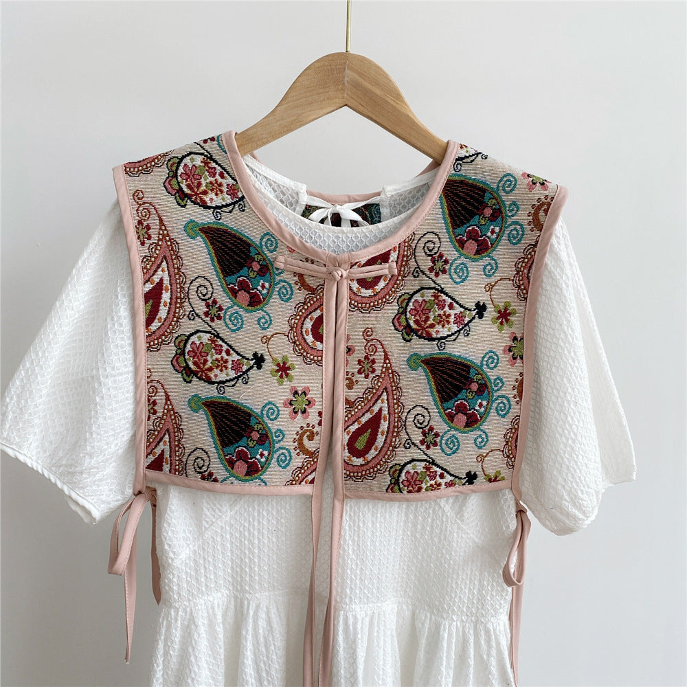 Embroidered Shoulder Scarf Small Shawl Fake Collar