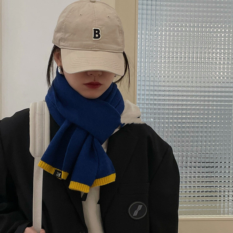 Simple And Versatile Everyday Solid Color Scarf Stitching