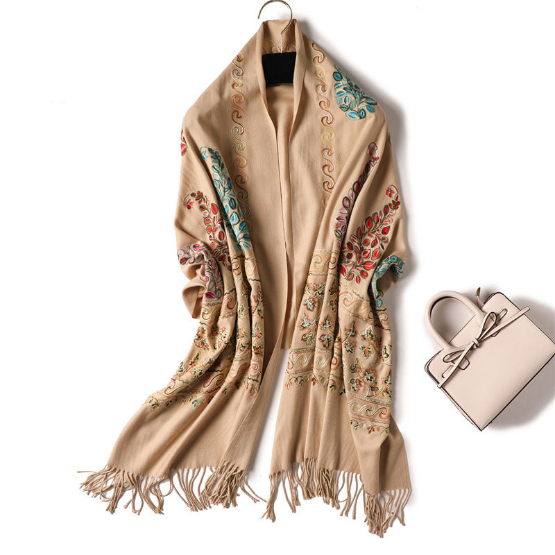 Solid Color Versatile Warm Shawl