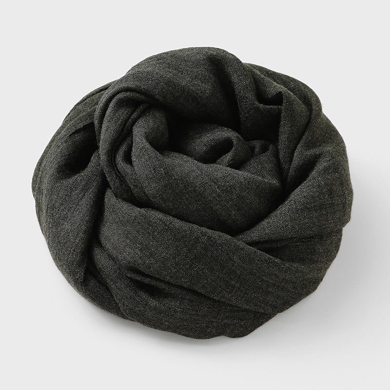 Women's Fashion Artistic Solid Color Cotton And Linen Scarf