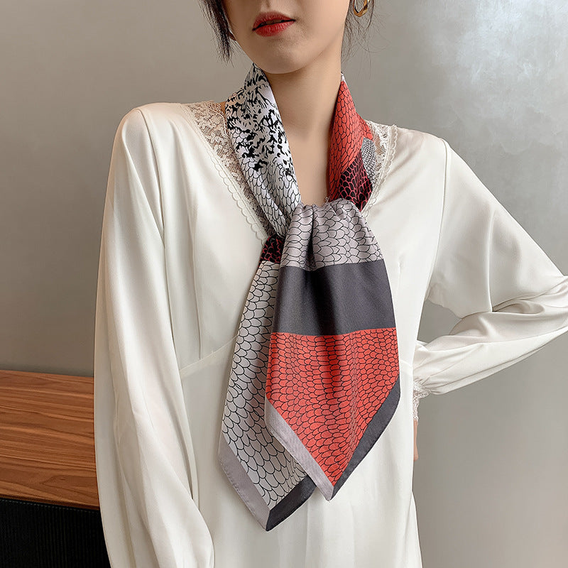 New 90cm Twill Silk Large Square Women's Shawl