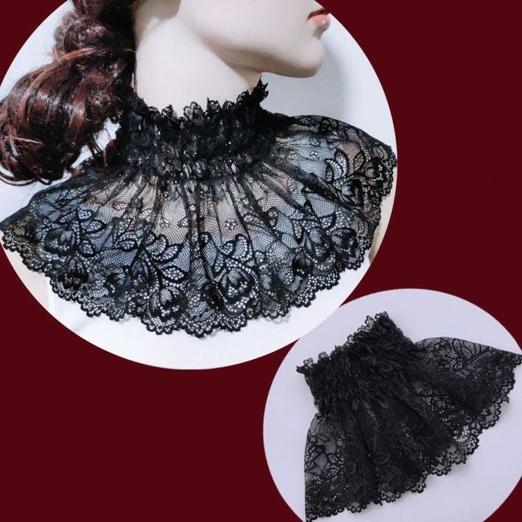 Hitching Fake Clothes Collar Mouth Spring And Autumn Winter Lace Scarf Female