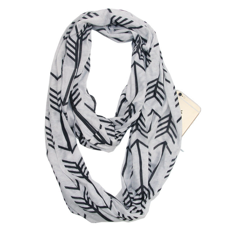 Zipper pocket solid color collar