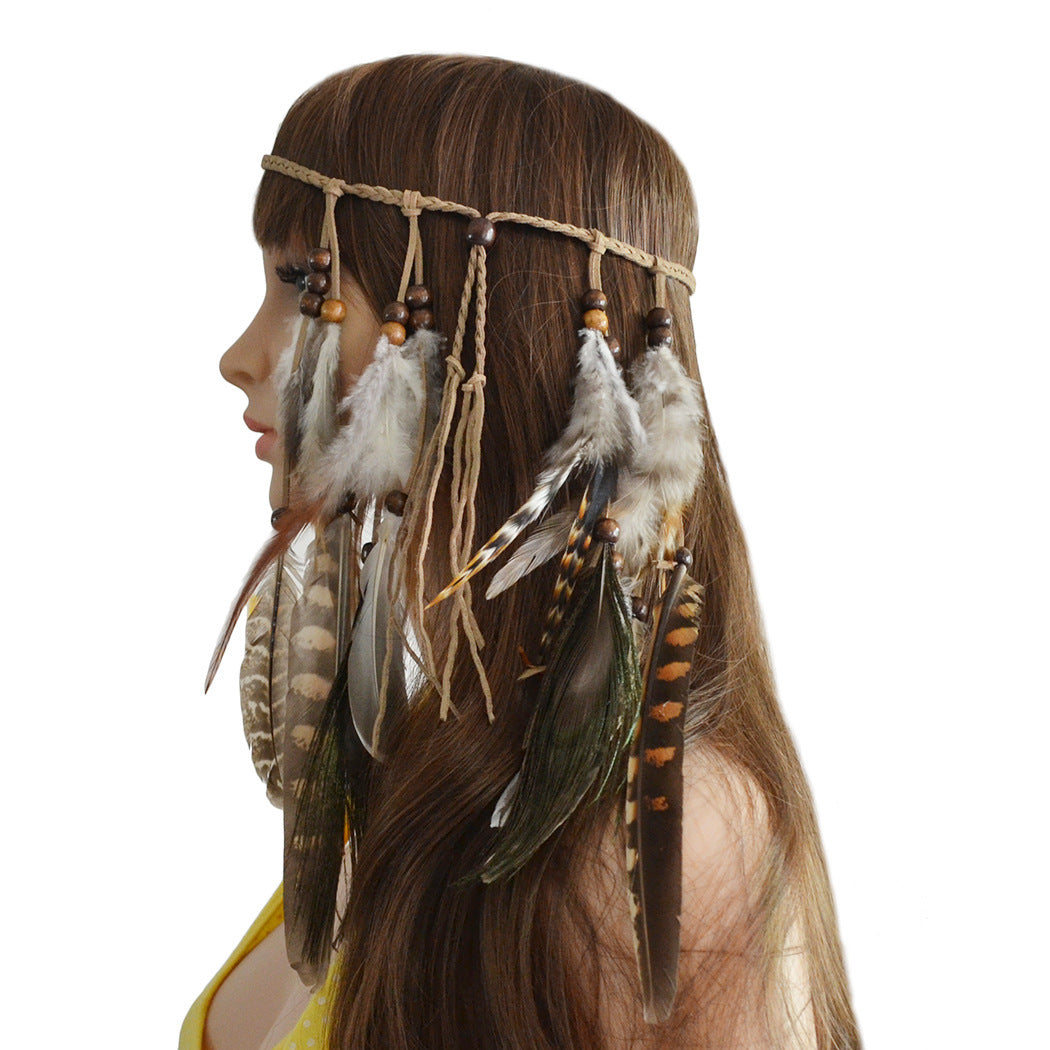 Peacock feather headband popular hair band
