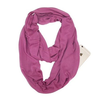 Zipper pocket solid color collar