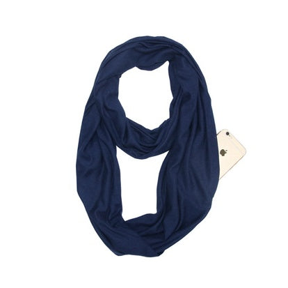 Zipper pocket solid color collar
