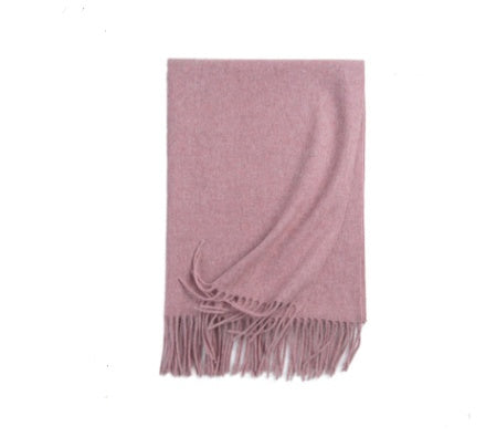 Autumn Winter Women's Solid Color Scarf Men's Plain Shawl Thickened Cloak