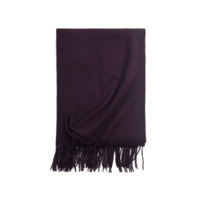Autumn Winter Women's Solid Color Scarf Men's Plain Shawl Thickened Cloak
